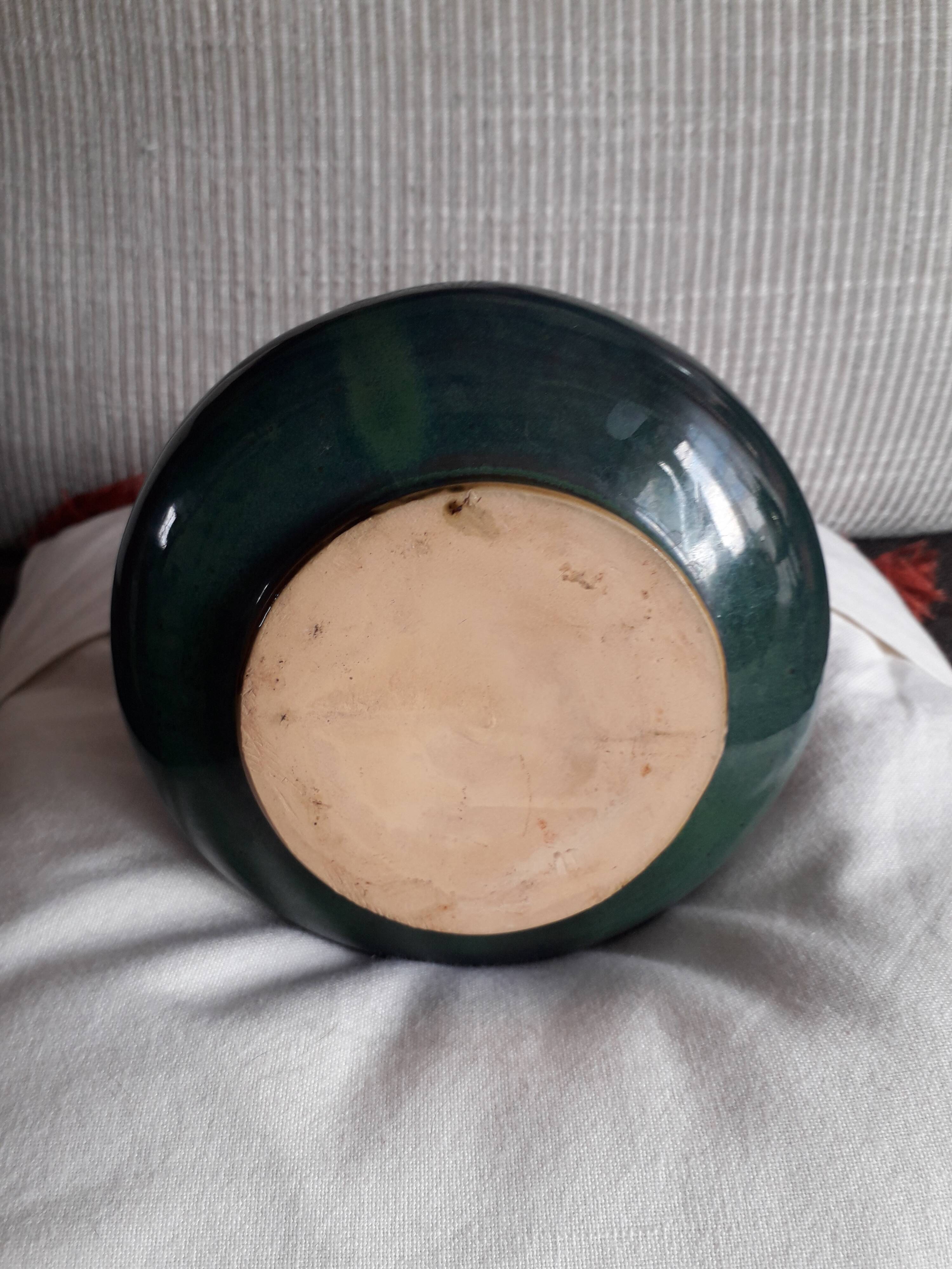 Vintage ceramic vase with very original decoration