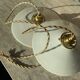Pair of vintage white opaline pendant lights