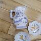 Set of 5 Moustiers porcelain pieces in perfect condition