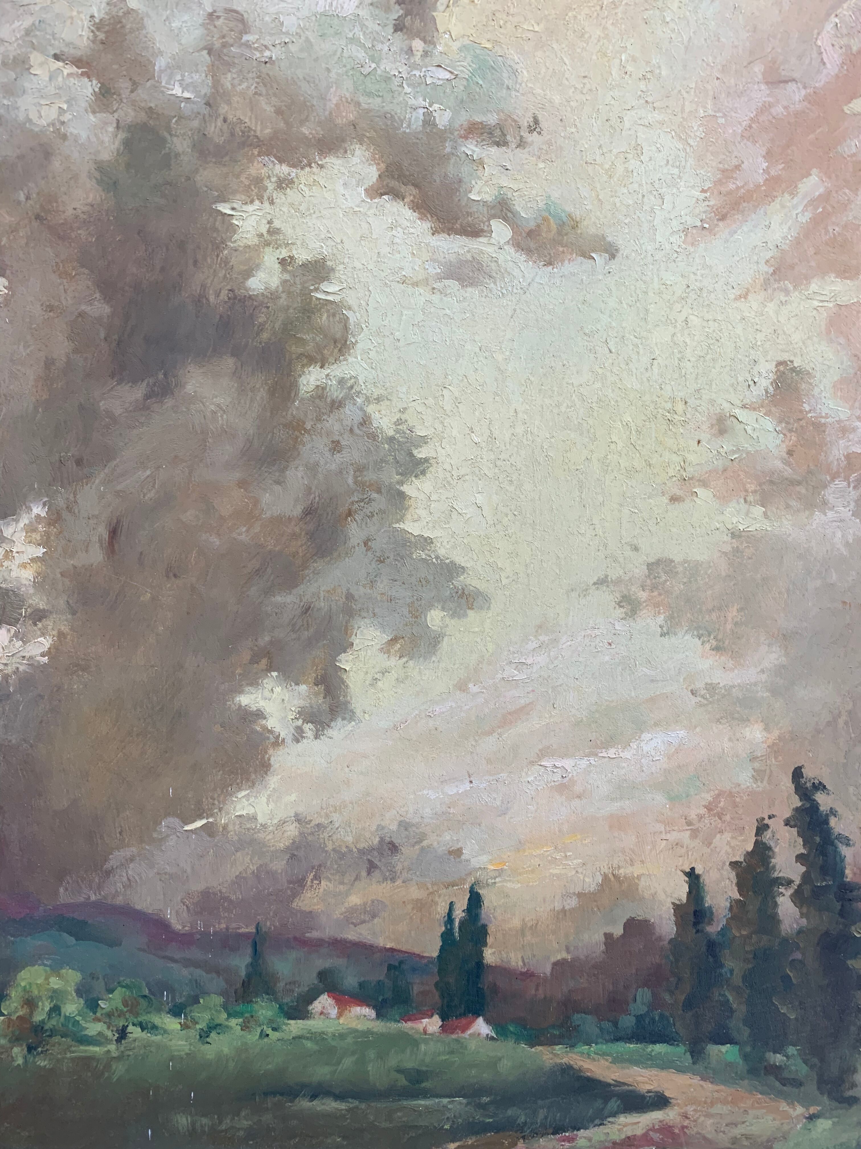Landscape painting by Émile-Henry Tilmans 1945