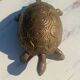Vintage bronze turtle ashtray