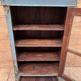 Wall display cabinet in Burmese teak with original patina.