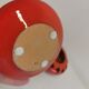 Pair of candle holders from the 1960s-1970s, crafted in red ceramic