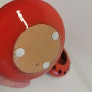 Pair of candle holders from the 1960s-1970s, crafted in red ceramic