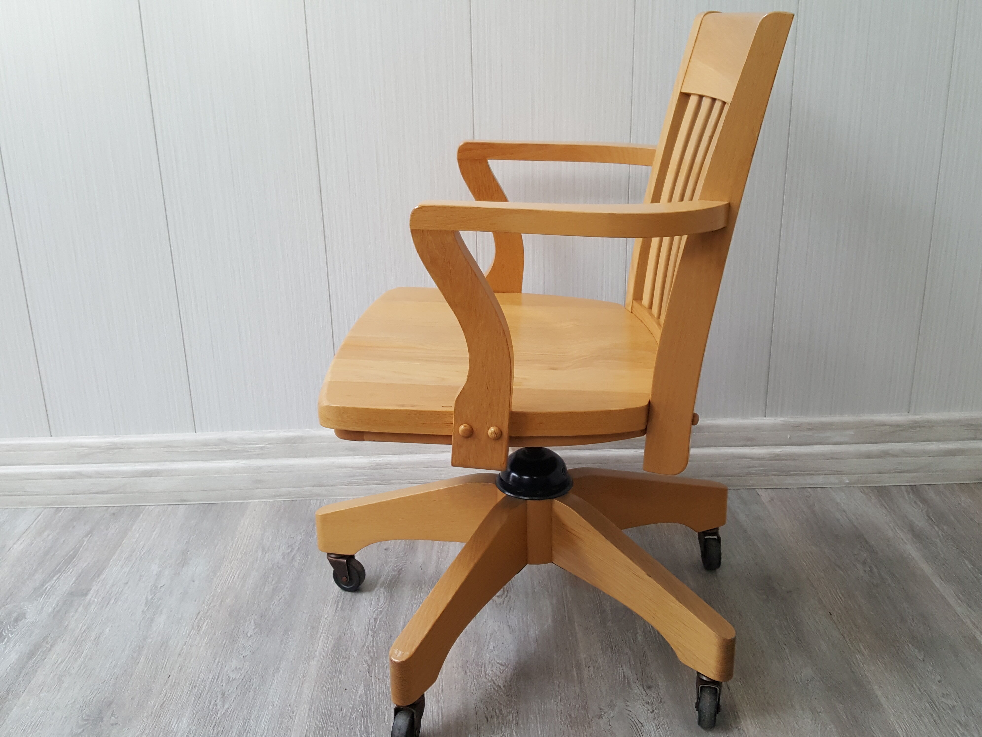 Wooden desk chair