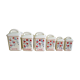 Lot of 6 porcelain spice jar