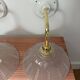 Pair of Art Deco glass gold wall sconces