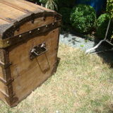 Old brass domed trunk