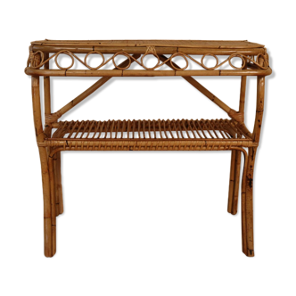 Vintage rattan console Italy