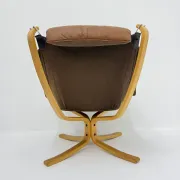 Falcon leather lounge chair by Sigurd Ressel for Vatne Møbler, 1970s