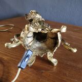 Large antique lamp base 50 cm Napoleon III style – gilded regulus