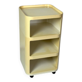 Rangement Kartell Componibili crème avec trois modules, vintage italien des années 1960.