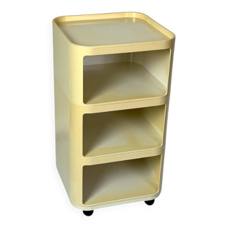 Cream Kartell Componibili Storage with Three Modules, Italian Vintage 1960s