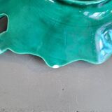 Green ceramic leaf tray