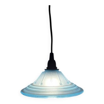 Art Deco blue globe lamp