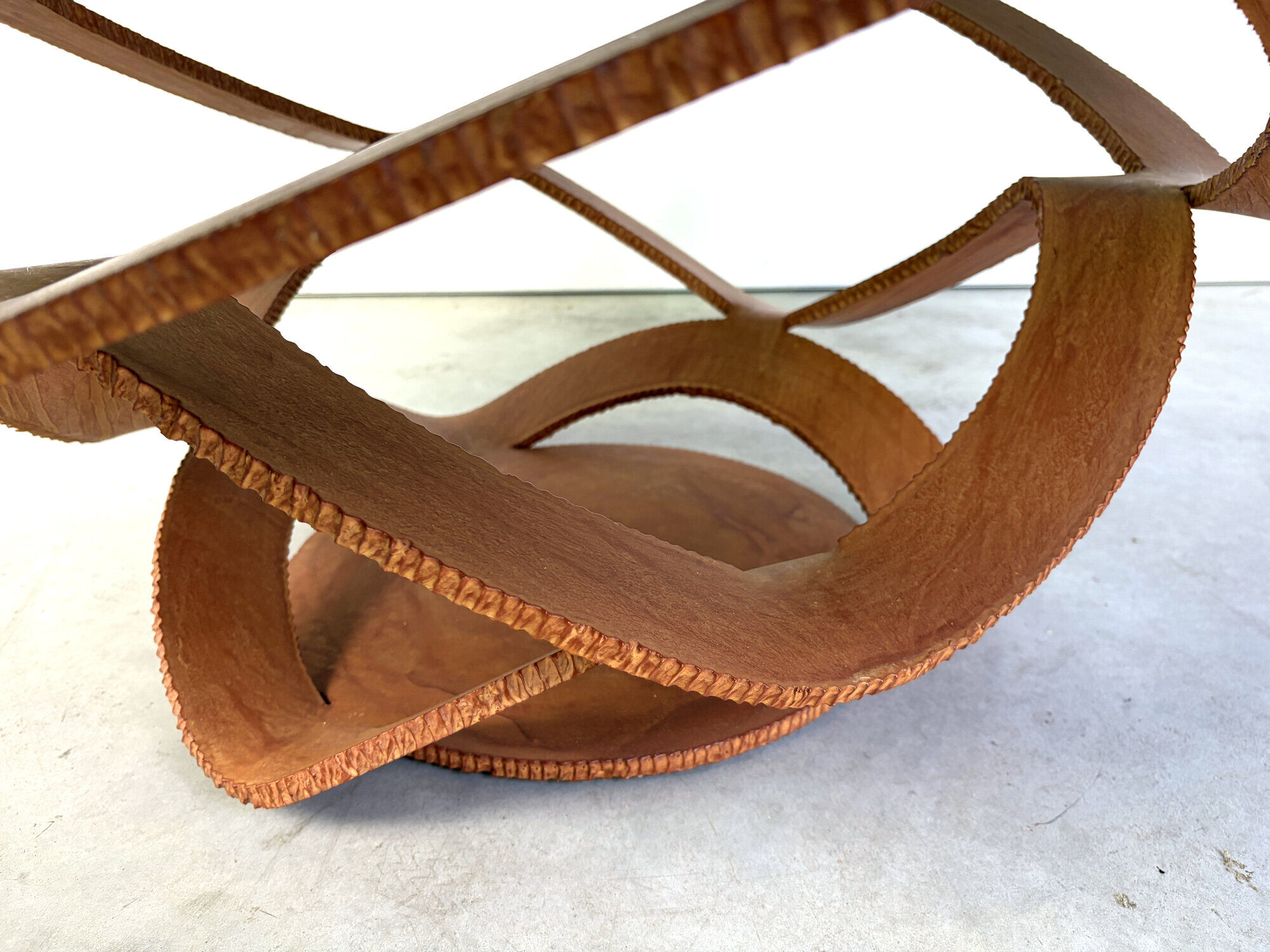 Steel coffee table by Maurice Barilone, 1980s