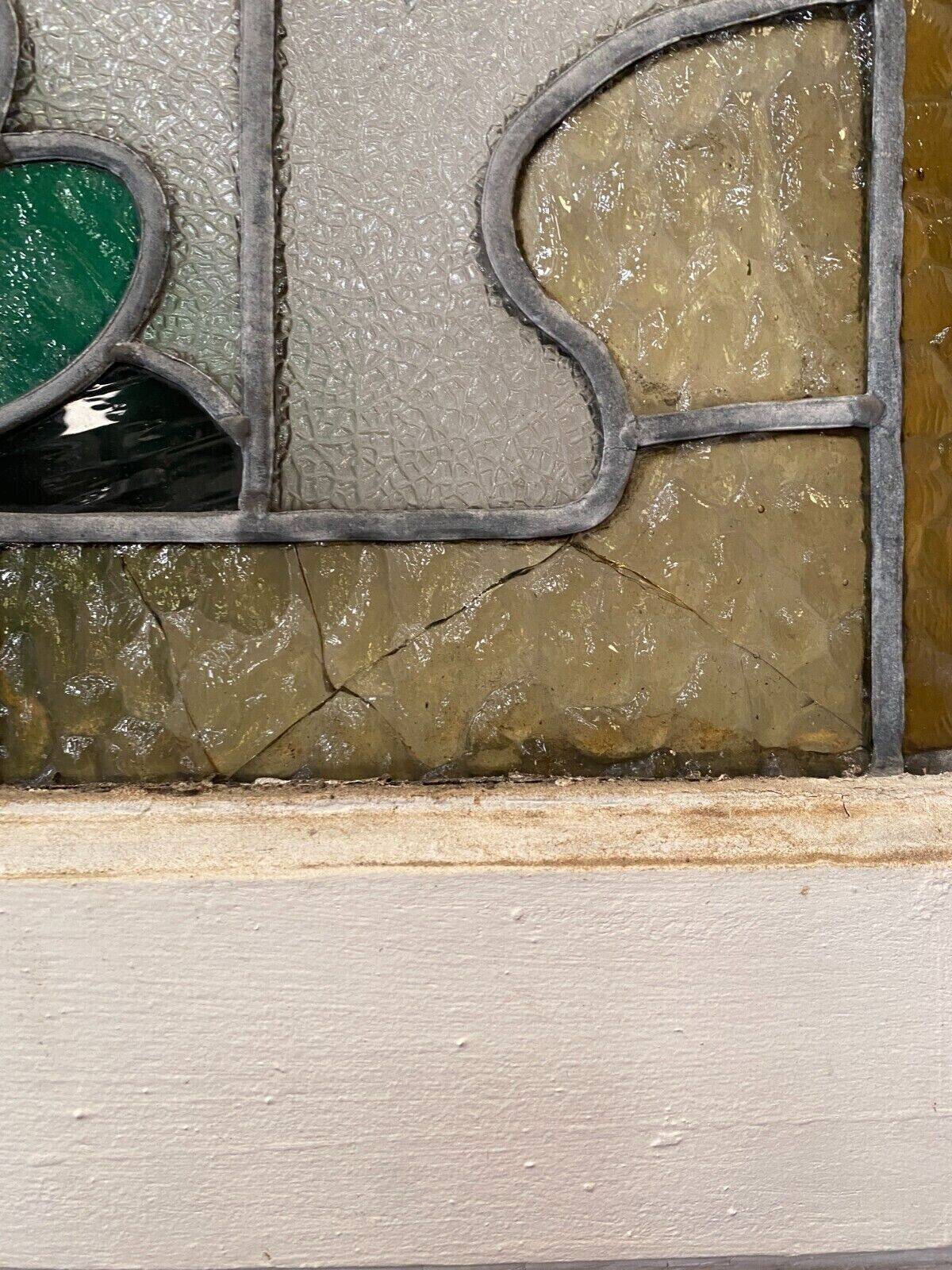 Double Art Deco stained glass partition doors from the 20th century