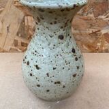 Ancien vase migeon la borne grès beige mouchetée vintage