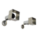 Pair of Space Age wall lights, adjustable, chrome-plated metal, aluminium, 60
