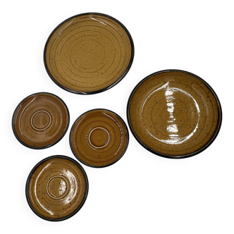 Lot de 5 assiettes Palma Boch