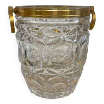 Crystal and brass champagne bucket