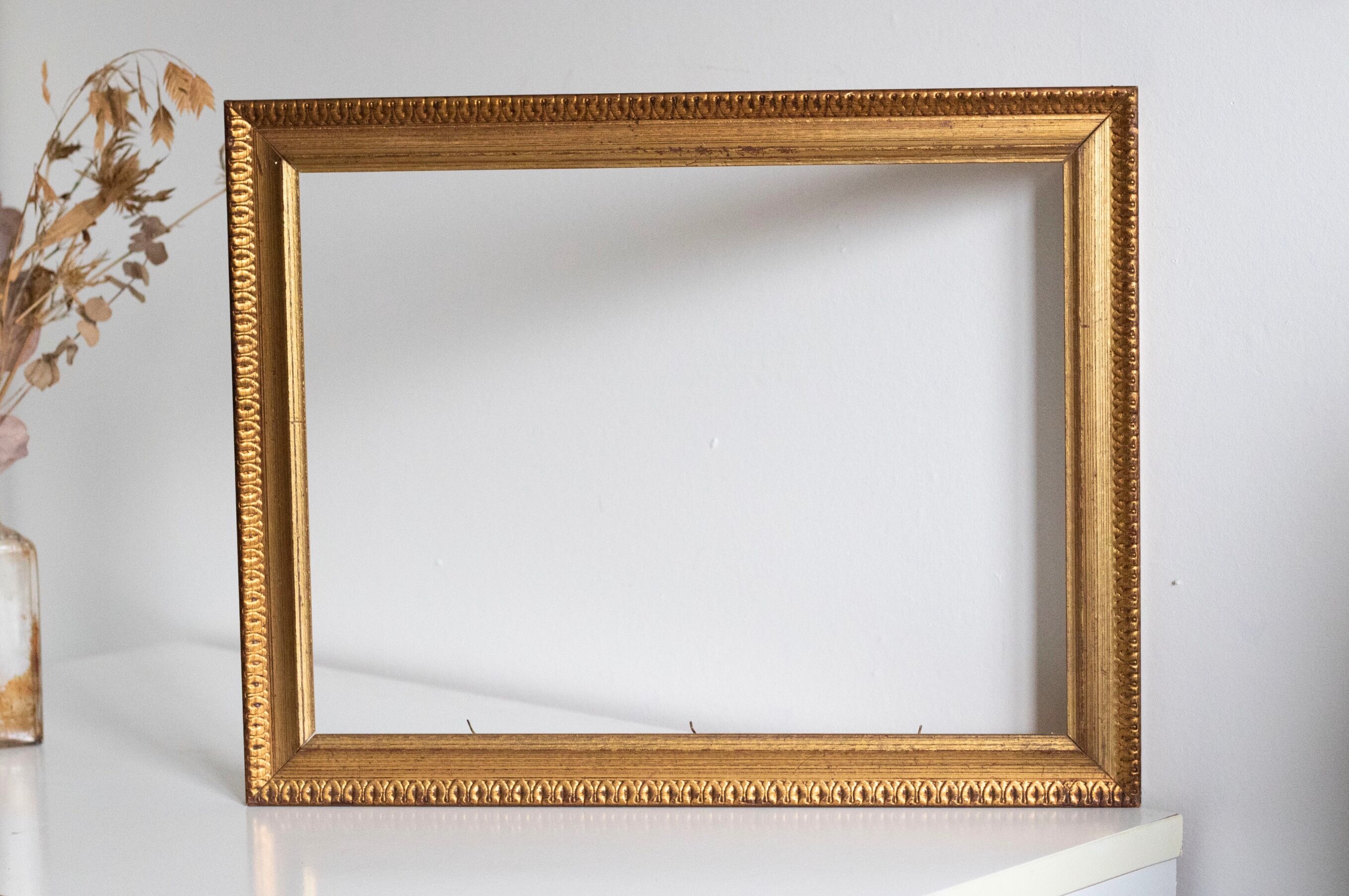 Old gilded wooden frame