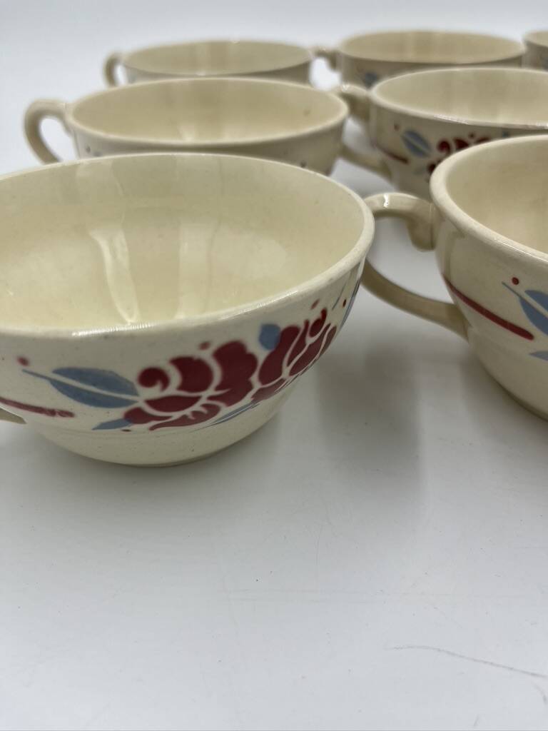 Set of 9 Boch Frères cups 1963