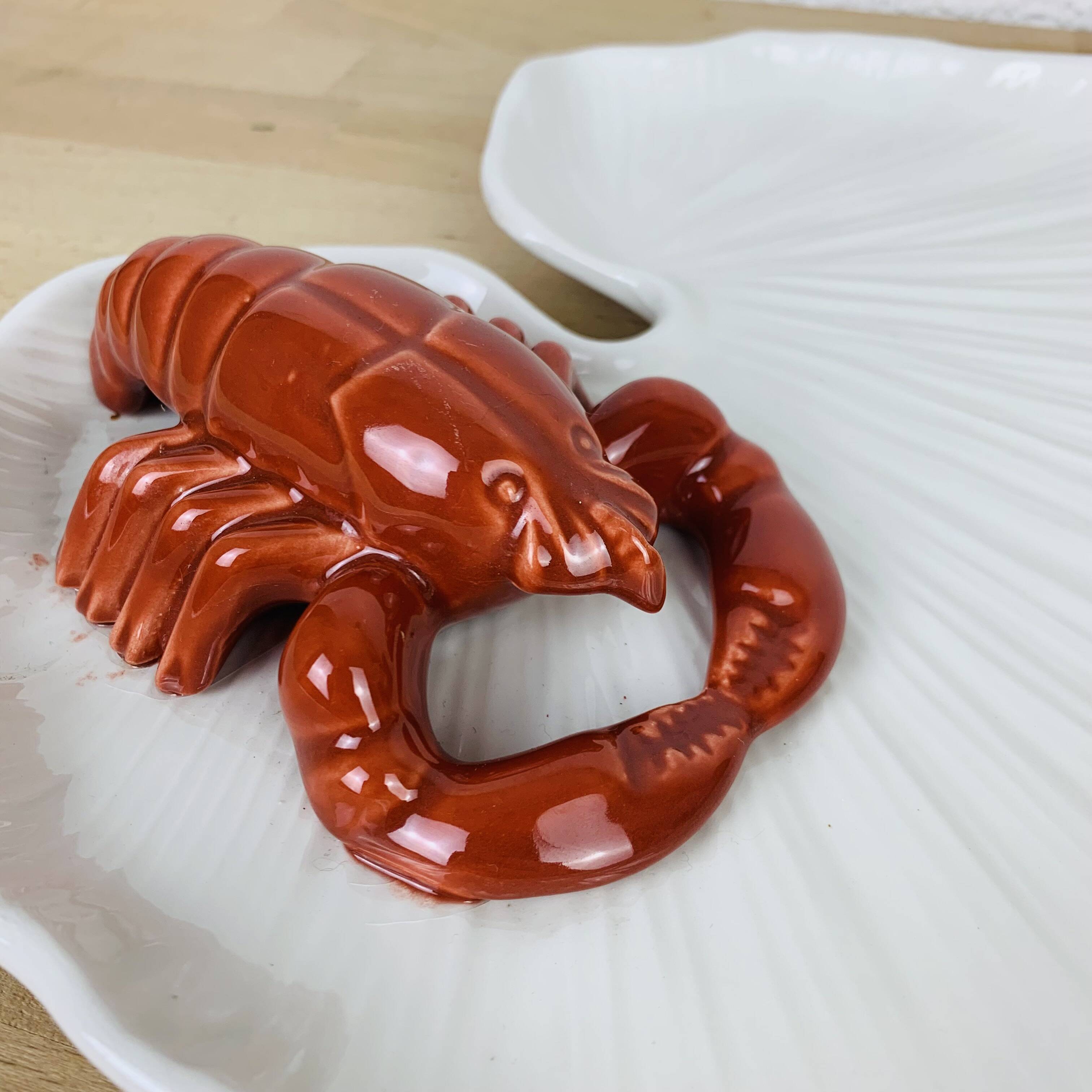 Italian ceramic crayfish dish Baretonni Nove
