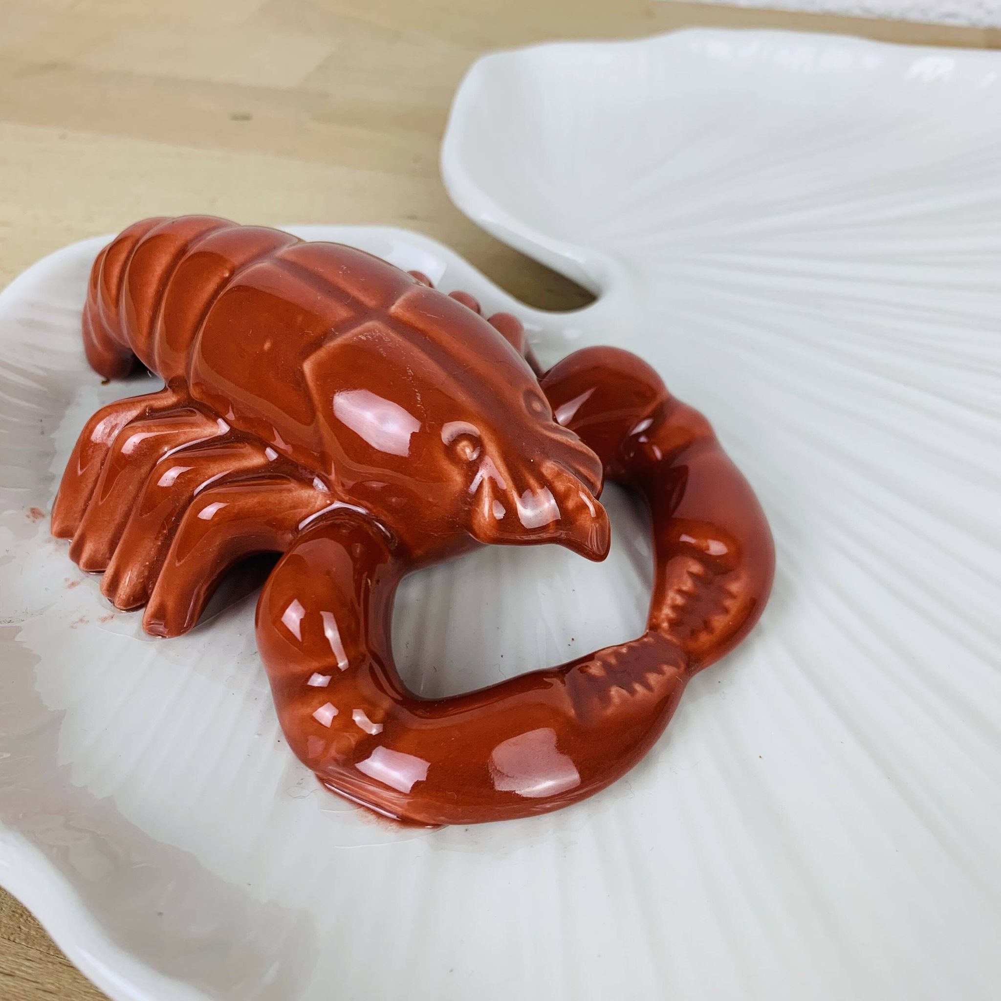 Italian ceramic crayfish dish Baretonni Nove