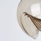 Large smoked glass pendant light by Peill & Putzler, Germany, 1970s.