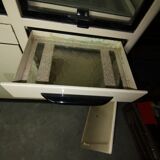 Dentist furniture in metal and black opaline top 1950