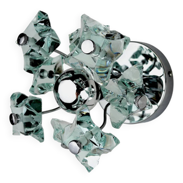 Sputnik Zero Quattro wall sconce by Fontana Arte – Murano cut glass, Italy 1970s