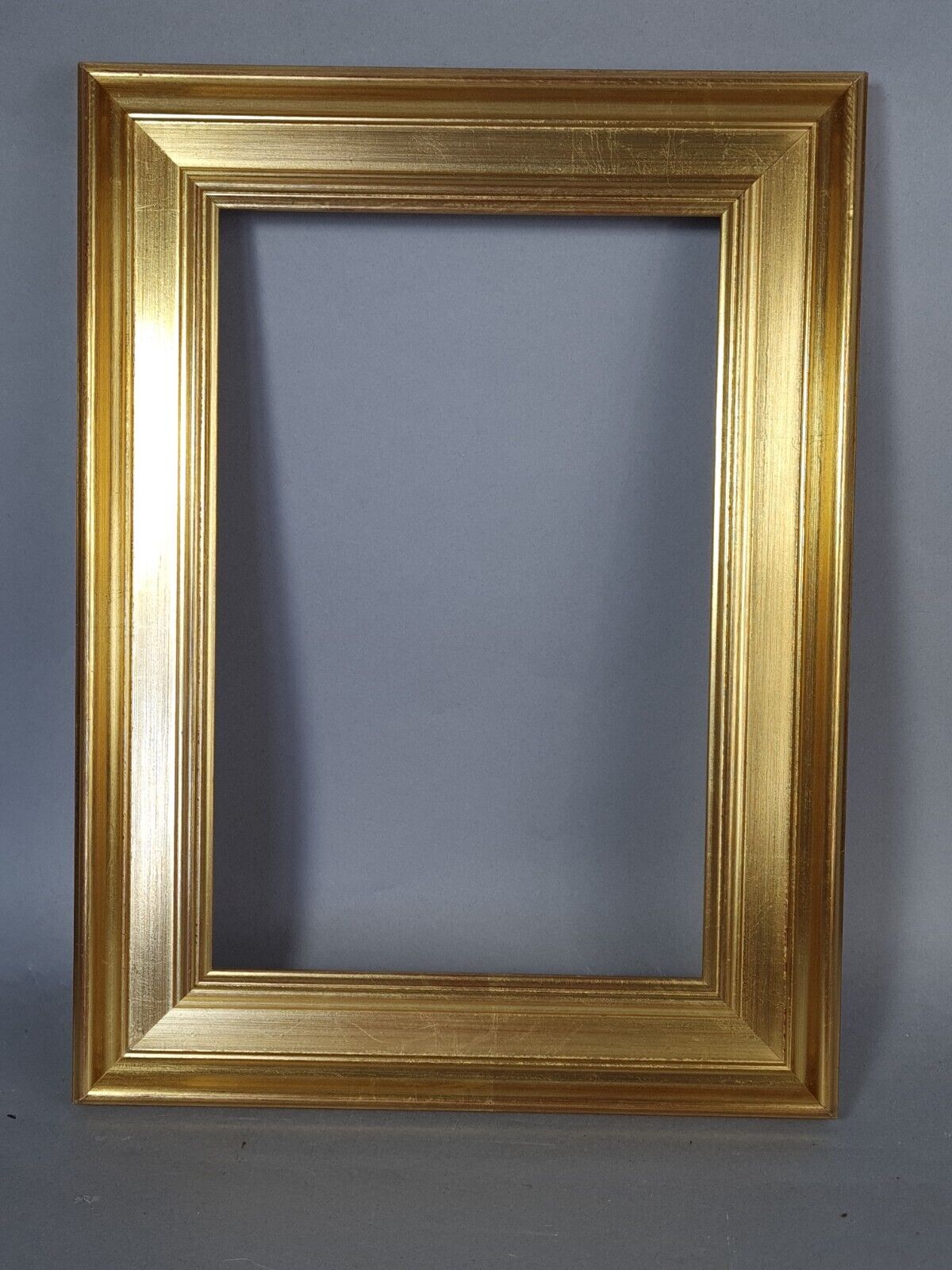 Frame hollow edges gilded wood gold leaf 39x29 cm, foliage 30x20 cm SB