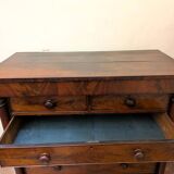 Antique English wooden chest of drawers, 19th century, H127cm