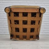 1950s, Danish vintage relax armchair, furniture velour, ash wood.