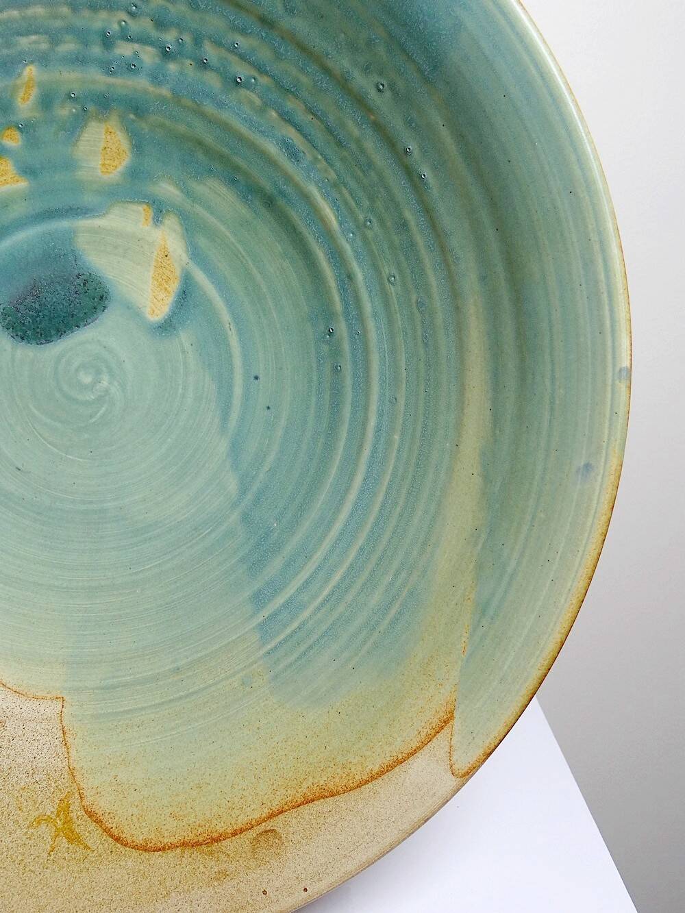 Very large fruit bowl Egbert Boonstra crafts Netherlands ceramic wine
