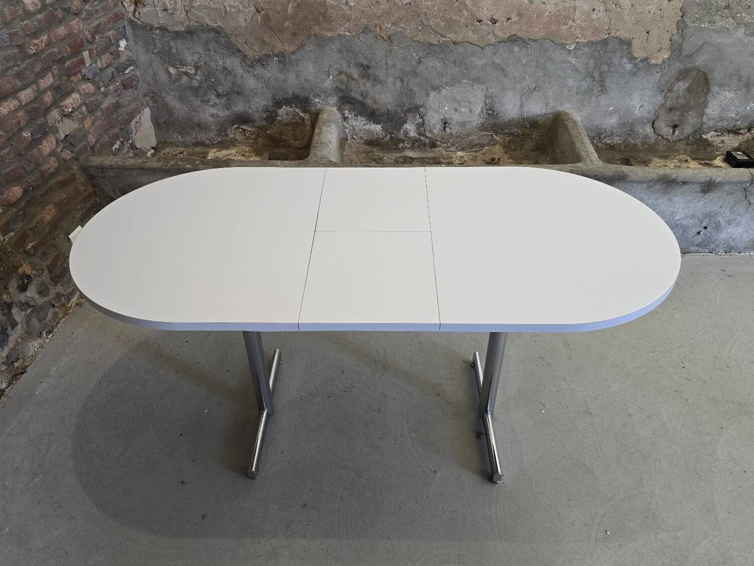 Oval table with central extension LAFA 1970s