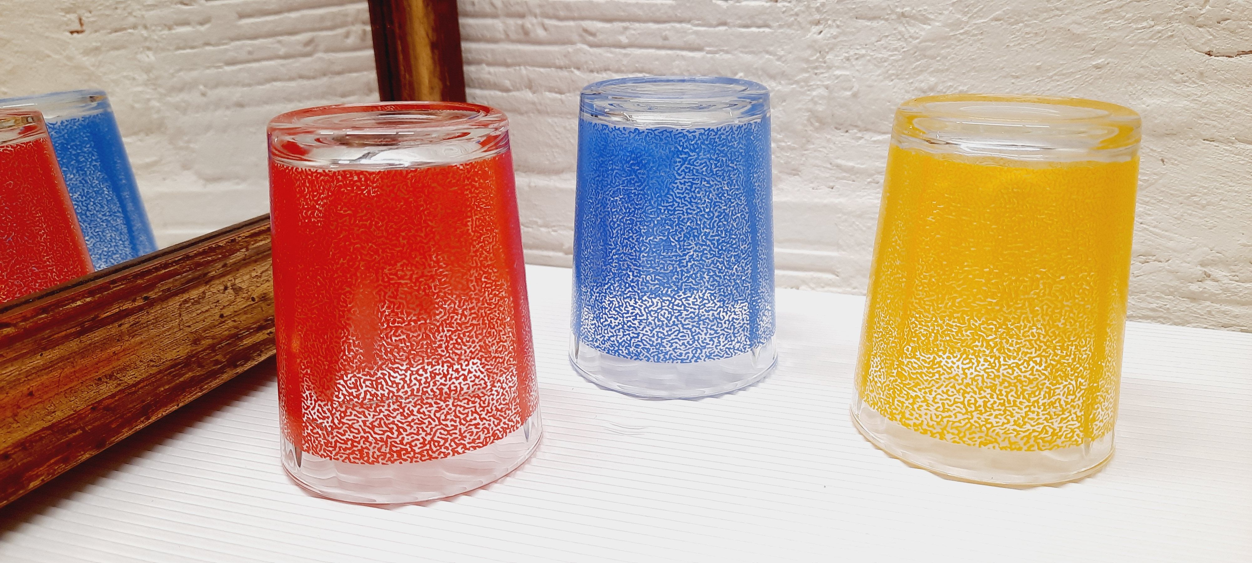 3 glasses cups Pepsy