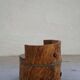 Primitive stump seat in pine, hand-carved, modern Swedish, Wabi Sabi, 1900s.