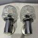 Rolf Kruger for Neuhaus Chrome & Glass Sconces — Pair, 1970s