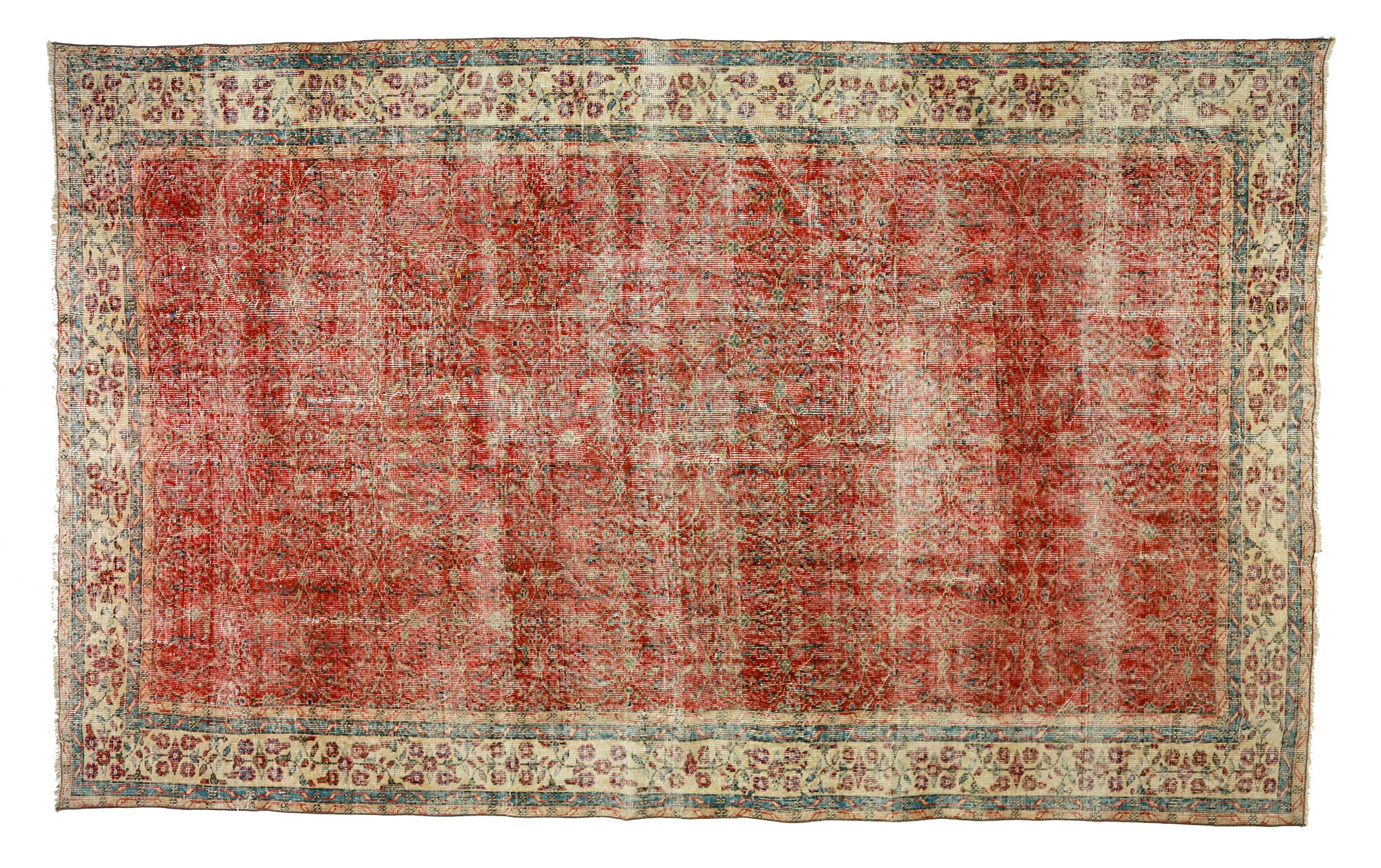 Anatolian handmade vintage rug 330 cm x 208 cm