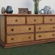 Vintage Enfilade Commode Maugrion Rattan - Roche Bobois