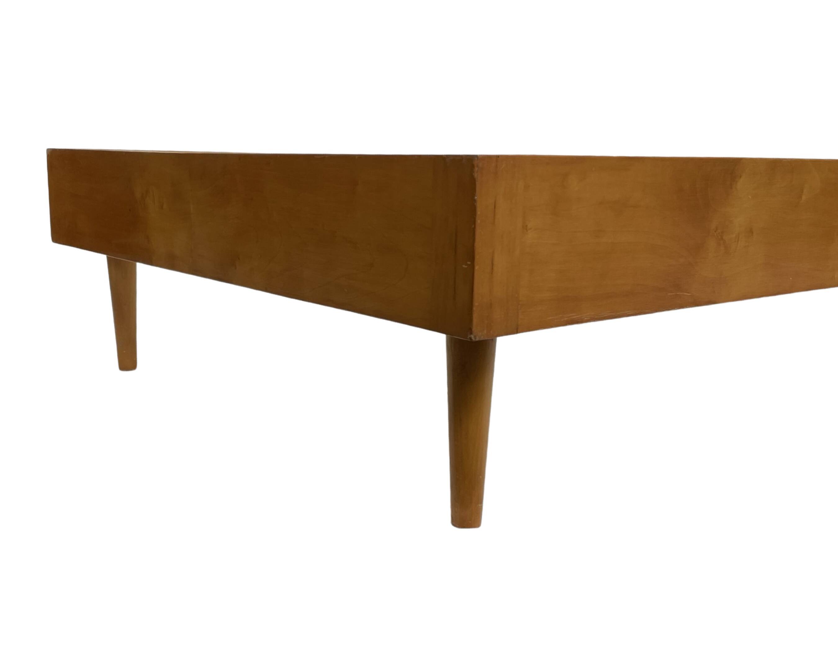 Vintage daybed of the 1960s Netherlands minimalist design in oak