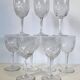 9 verres à vin / eau en cristal taillé