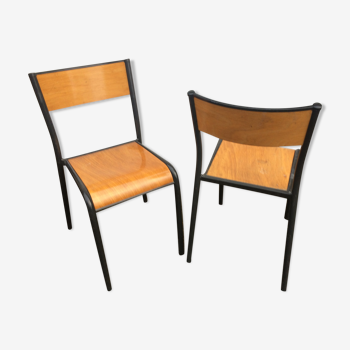 Pair of school chairs