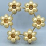 Candlestick 6 flowers in matte maiton