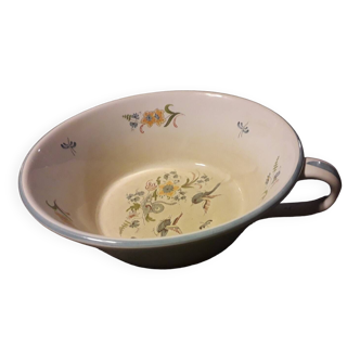 Vintage pottery salad bowl from La Chapelle des Pots. Limoges