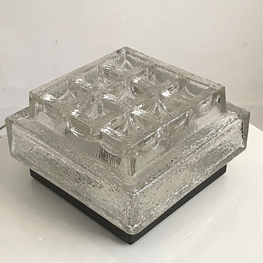 Vintage glass paved lamp 70's