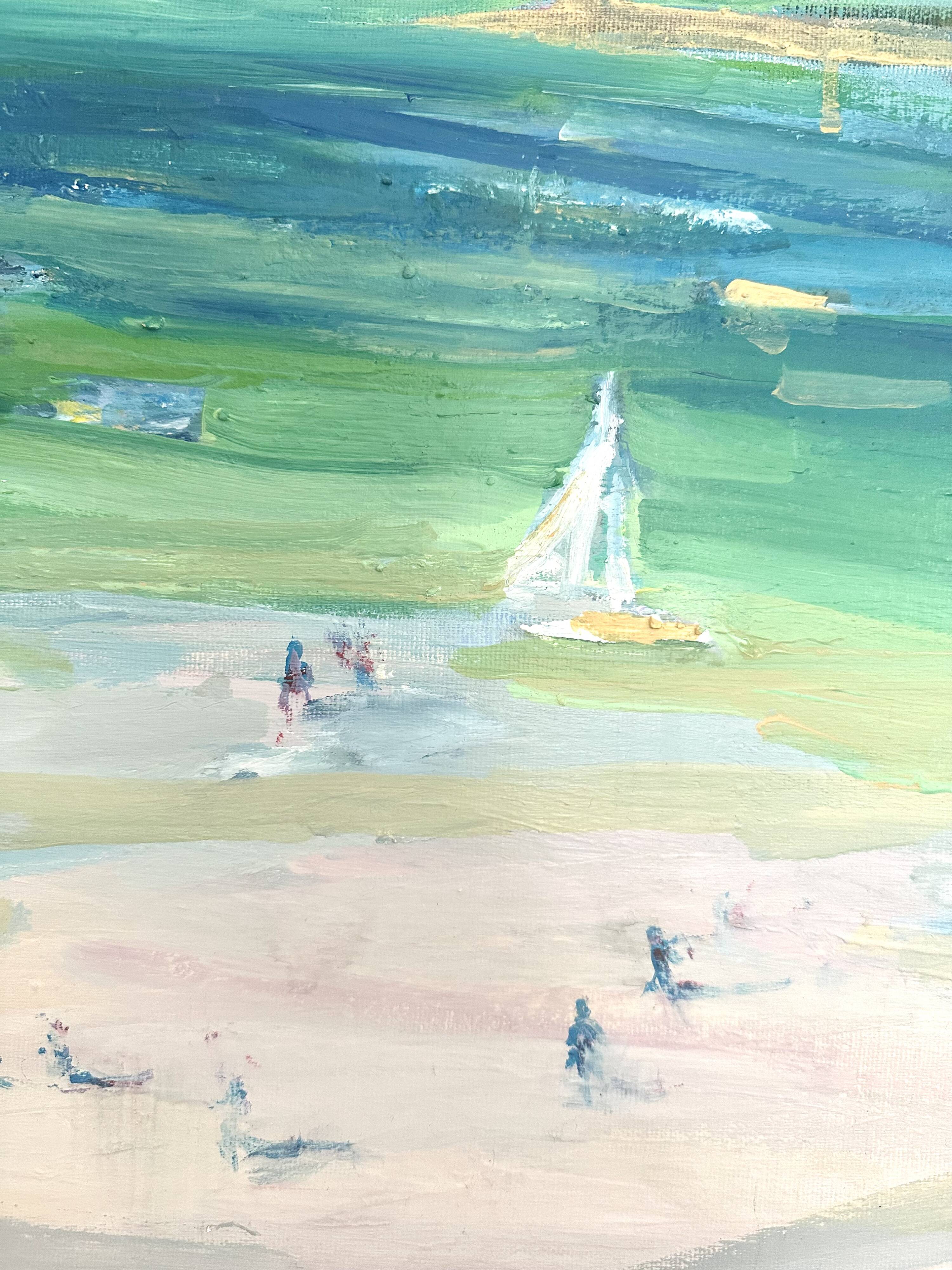 Huile sur toile paysage maritime