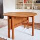 Table ronde extensible en hêtre massif, années 80